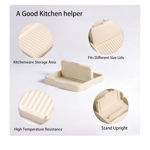 2 Pcs Spoon Holder for Kitchen Counter, Spoon Rest Holder for Stove Top - Picture 3 of 7